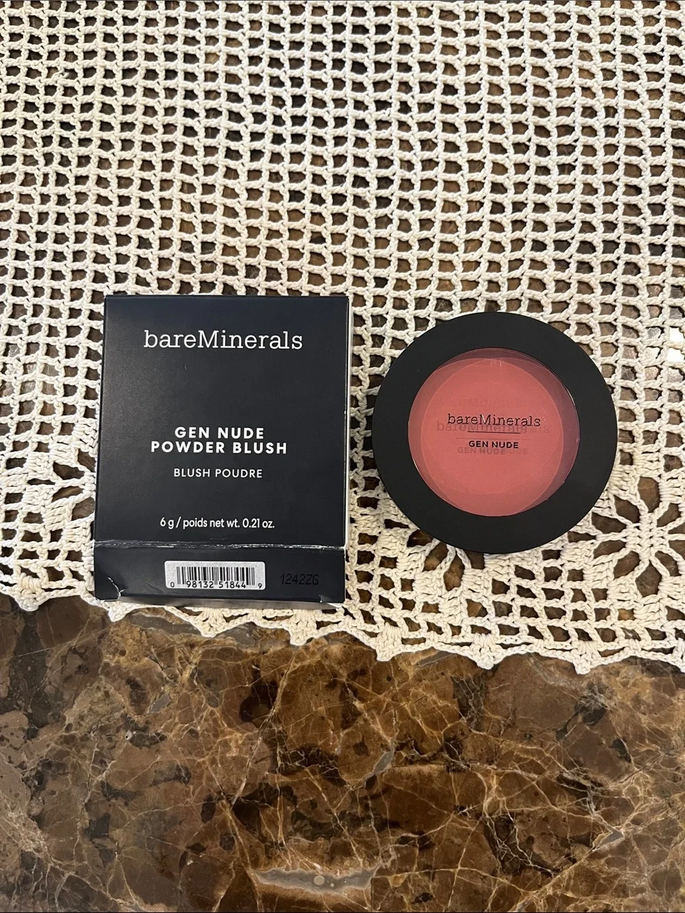 bareMinerals Gen Nude Powder Blush Strike A Rose- muted dirty pink